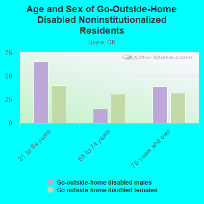 Age and Sex of Go-Outside-Home Disabled Noninstitutionalized Residents