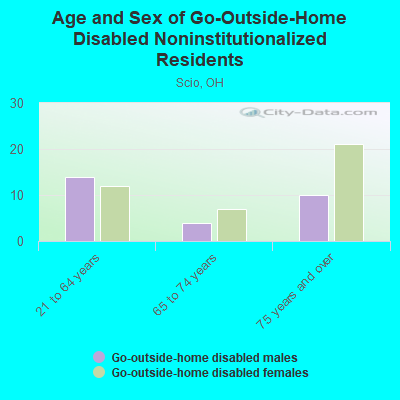 Age and Sex of Go-Outside-Home Disabled Noninstitutionalized Residents