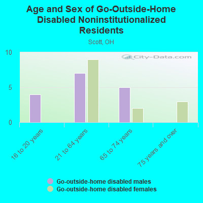 Age and Sex of Go-Outside-Home Disabled Noninstitutionalized Residents