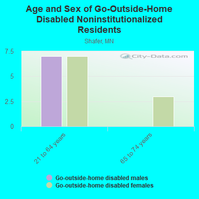 Age and Sex of Go-Outside-Home Disabled Noninstitutionalized Residents