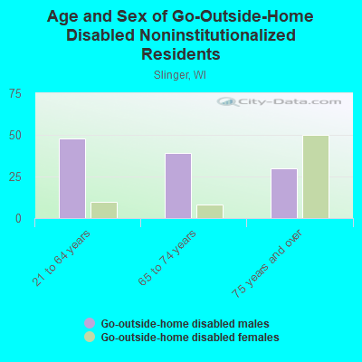 Age and Sex of Go-Outside-Home Disabled Noninstitutionalized Residents