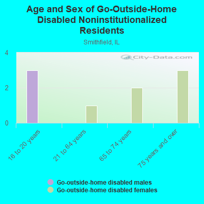 Age and Sex of Go-Outside-Home Disabled Noninstitutionalized Residents