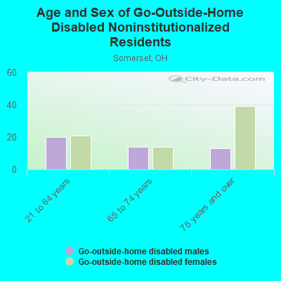 Age and Sex of Go-Outside-Home Disabled Noninstitutionalized Residents