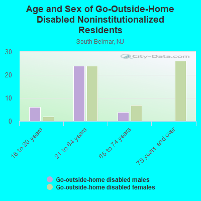 Age and Sex of Go-Outside-Home Disabled Noninstitutionalized Residents