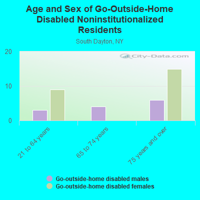 Age and Sex of Go-Outside-Home Disabled Noninstitutionalized Residents