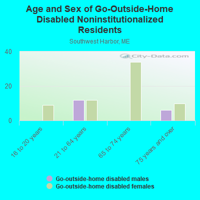 Age and Sex of Go-Outside-Home Disabled Noninstitutionalized Residents