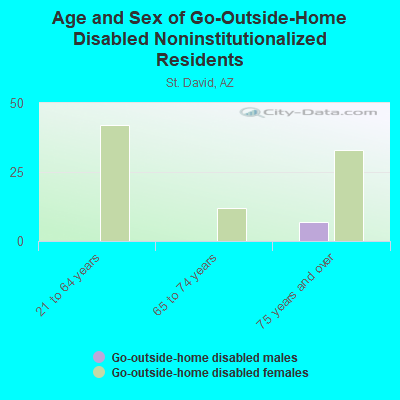 Age and Sex of Go-Outside-Home Disabled Noninstitutionalized Residents