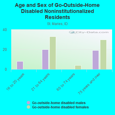 Age and Sex of Go-Outside-Home Disabled Noninstitutionalized Residents