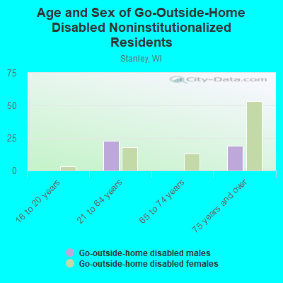 Age and Sex of Go-Outside-Home Disabled Noninstitutionalized Residents