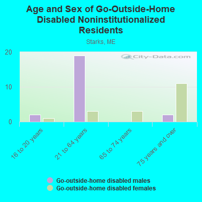 Age and Sex of Go-Outside-Home Disabled Noninstitutionalized Residents