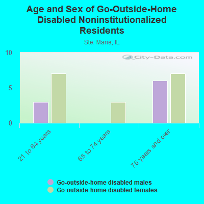 Age and Sex of Go-Outside-Home Disabled Noninstitutionalized Residents