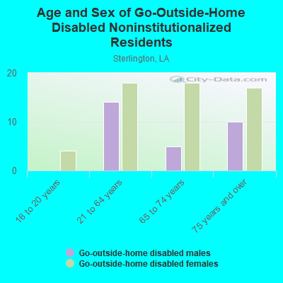 Age and Sex of Go-Outside-Home Disabled Noninstitutionalized Residents