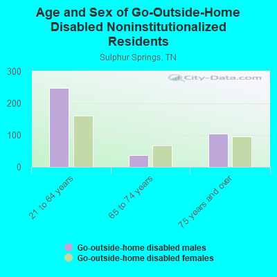 Age and Sex of Go-Outside-Home Disabled Noninstitutionalized Residents