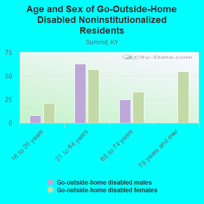 Age and Sex of Go-Outside-Home Disabled Noninstitutionalized Residents