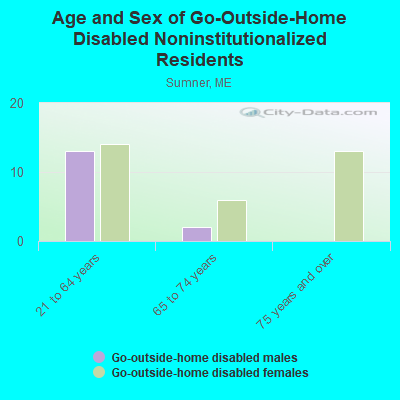 Age and Sex of Go-Outside-Home Disabled Noninstitutionalized Residents