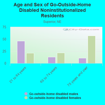 Age and Sex of Go-Outside-Home Disabled Noninstitutionalized Residents