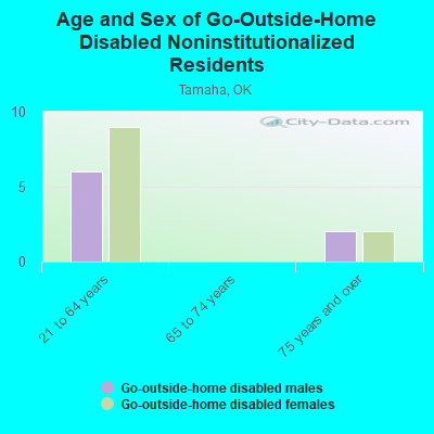 Age and Sex of Go-Outside-Home Disabled Noninstitutionalized Residents