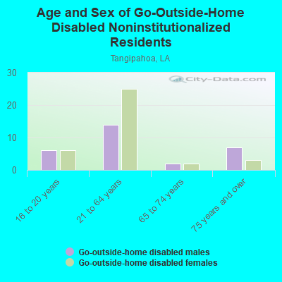 Age and Sex of Go-Outside-Home Disabled Noninstitutionalized Residents