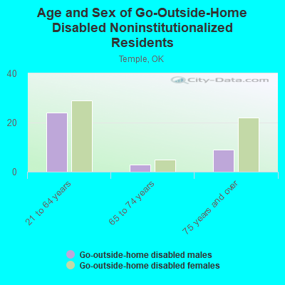 Age and Sex of Go-Outside-Home Disabled Noninstitutionalized Residents