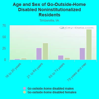 Age and Sex of Go-Outside-Home Disabled Noninstitutionalized Residents