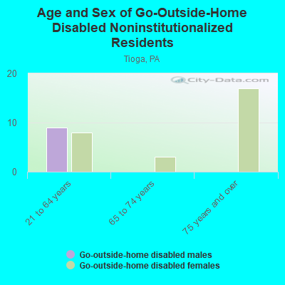 Age and Sex of Go-Outside-Home Disabled Noninstitutionalized Residents