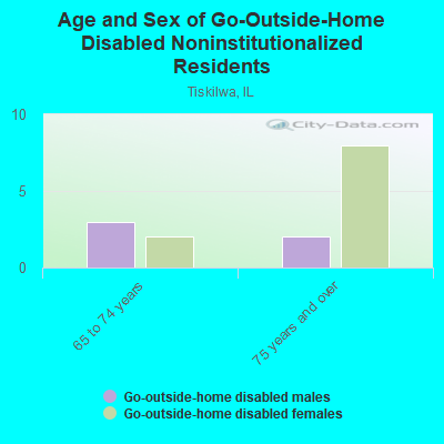 Age and Sex of Go-Outside-Home Disabled Noninstitutionalized Residents