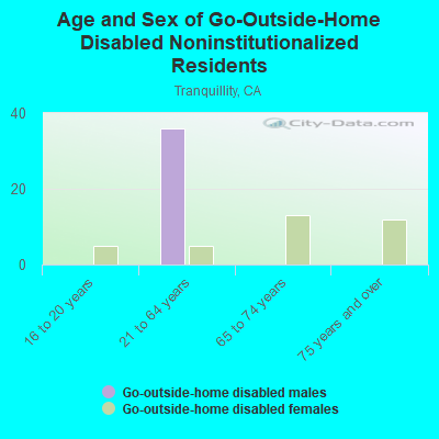 Age and Sex of Go-Outside-Home Disabled Noninstitutionalized Residents