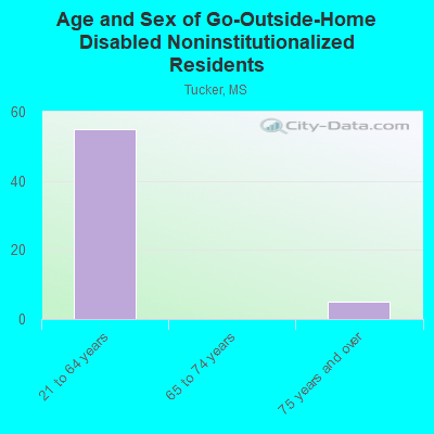 Age and Sex of Go-Outside-Home Disabled Noninstitutionalized Residents