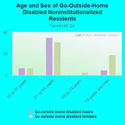 Age and Sex of Go-Outside-Home Disabled Noninstitutionalized Residents