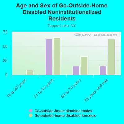 Age and Sex of Go-Outside-Home Disabled Noninstitutionalized Residents