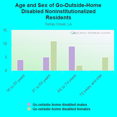 Age and Sex of Go-Outside-Home Disabled Noninstitutionalized Residents