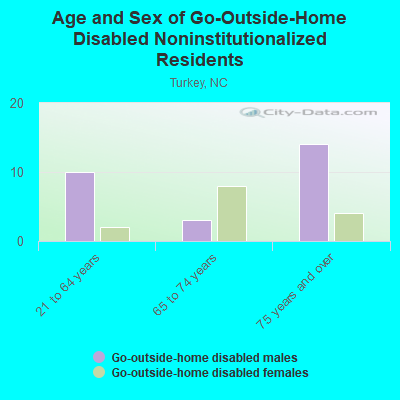 Age and Sex of Go-Outside-Home Disabled Noninstitutionalized Residents