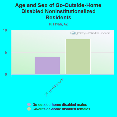 Age and Sex of Go-Outside-Home Disabled Noninstitutionalized Residents