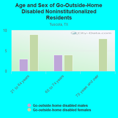 Age and Sex of Go-Outside-Home Disabled Noninstitutionalized Residents