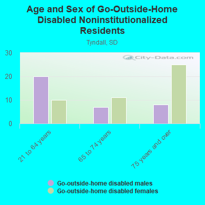 Age and Sex of Go-Outside-Home Disabled Noninstitutionalized Residents