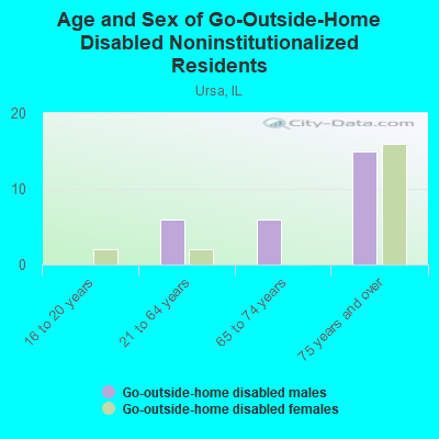 Age and Sex of Go-Outside-Home Disabled Noninstitutionalized Residents