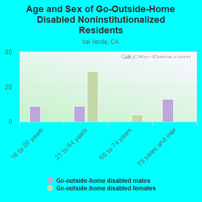 Age and Sex of Go-Outside-Home Disabled Noninstitutionalized Residents