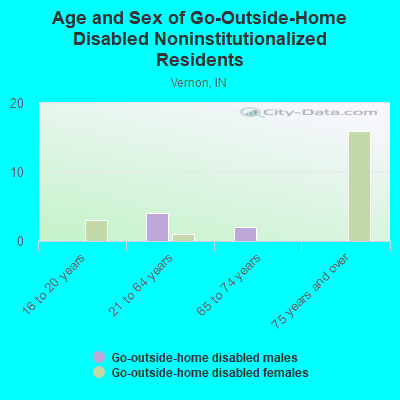 Age and Sex of Go-Outside-Home Disabled Noninstitutionalized Residents