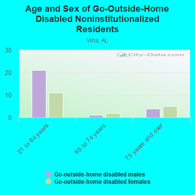 Age and Sex of Go-Outside-Home Disabled Noninstitutionalized Residents