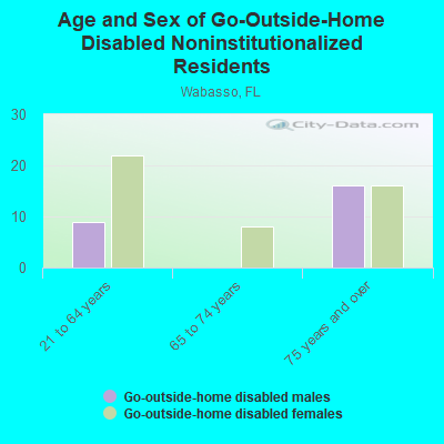 Age and Sex of Go-Outside-Home Disabled Noninstitutionalized Residents