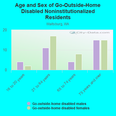 Age and Sex of Go-Outside-Home Disabled Noninstitutionalized Residents