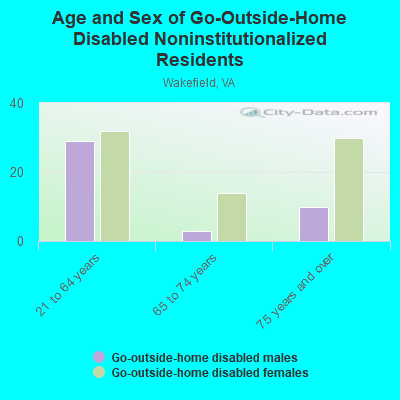 Age and Sex of Go-Outside-Home Disabled Noninstitutionalized Residents