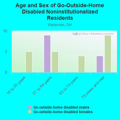 Age and Sex of Go-Outside-Home Disabled Noninstitutionalized Residents