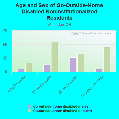 Age and Sex of Go-Outside-Home Disabled Noninstitutionalized Residents