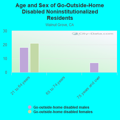 Age and Sex of Go-Outside-Home Disabled Noninstitutionalized Residents