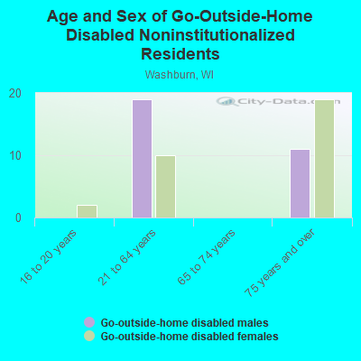 Age and Sex of Go-Outside-Home Disabled Noninstitutionalized Residents