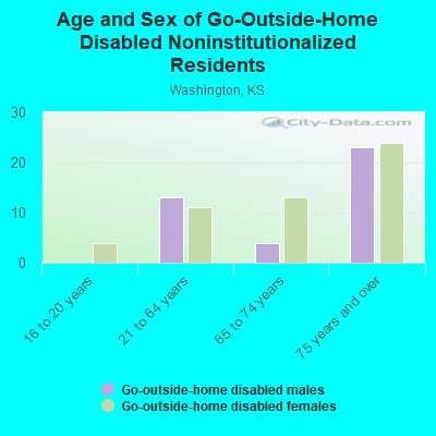 Age and Sex of Go-Outside-Home Disabled Noninstitutionalized Residents