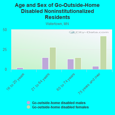 Age and Sex of Go-Outside-Home Disabled Noninstitutionalized Residents