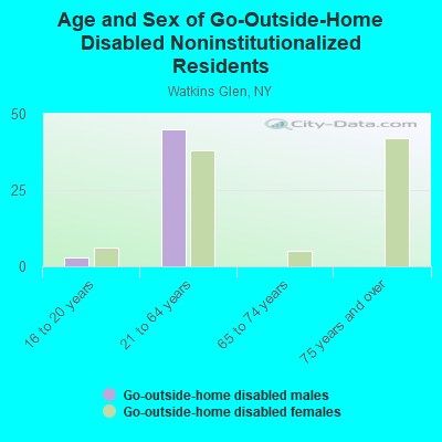 Age and Sex of Go-Outside-Home Disabled Noninstitutionalized Residents