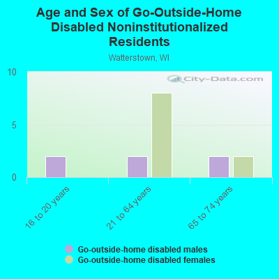 Age and Sex of Go-Outside-Home Disabled Noninstitutionalized Residents